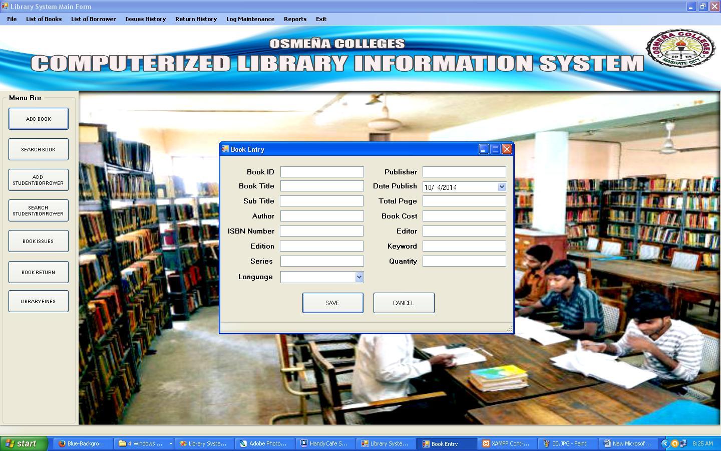 22 - Library System Visual Basic .NET with MySql and Crystal Reports
