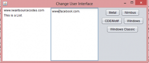 Changing User Interface Java Source Code