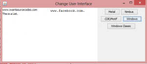 Changing User Interface Java Source Code