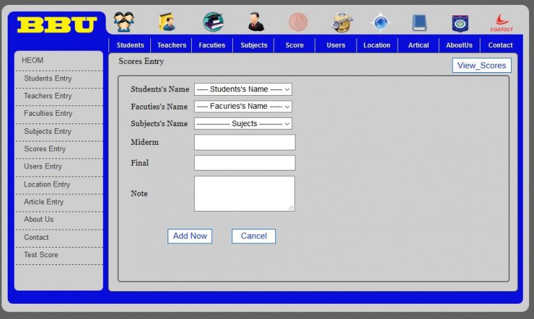 College School Management System PHP MySQL Source Code - I Want Source ...