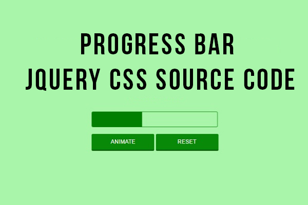 Progress Bar jQuery CSS Source Code