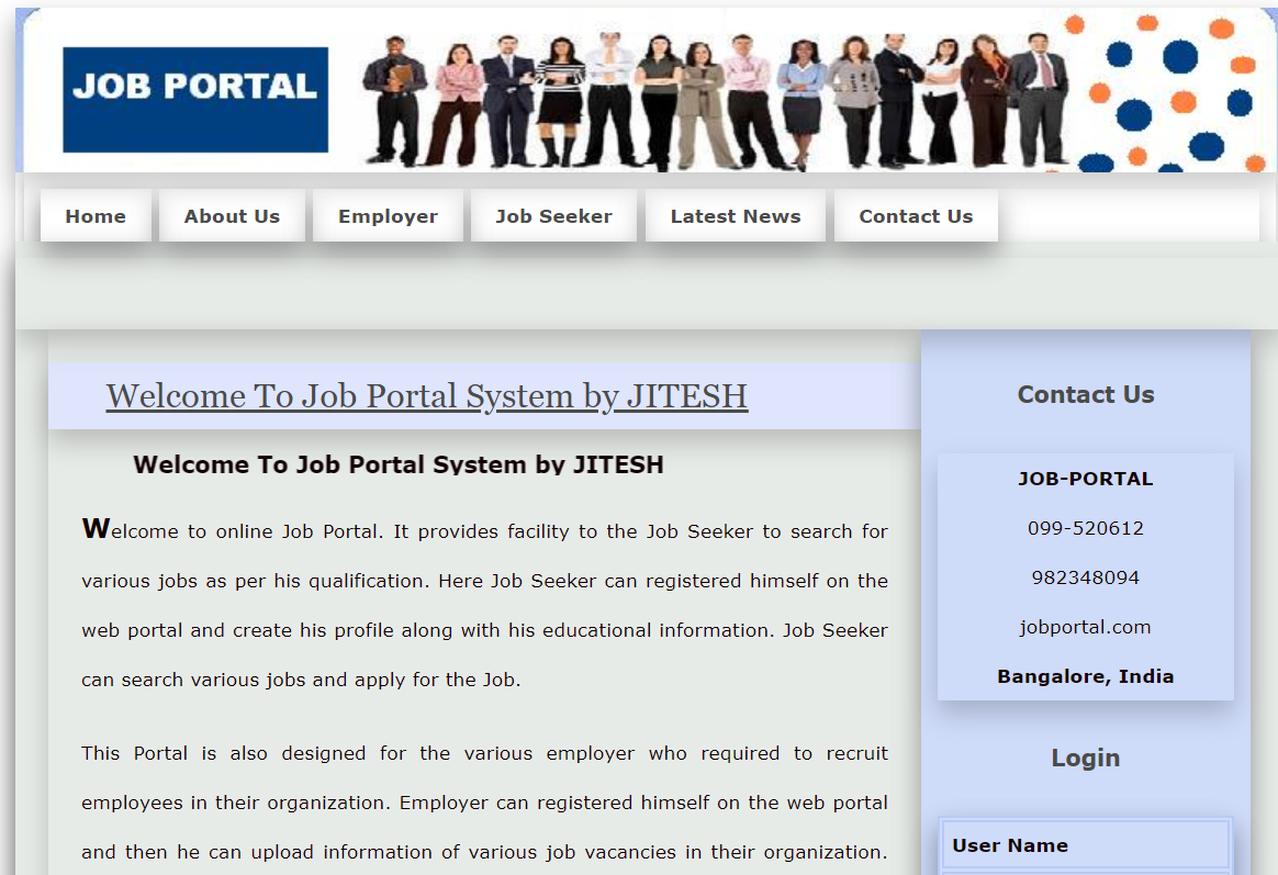 Online Job Portal System in PHP