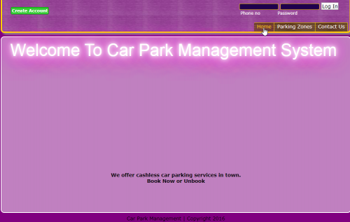 Automobile Park Monitoring and Management System using PHP with Source Code